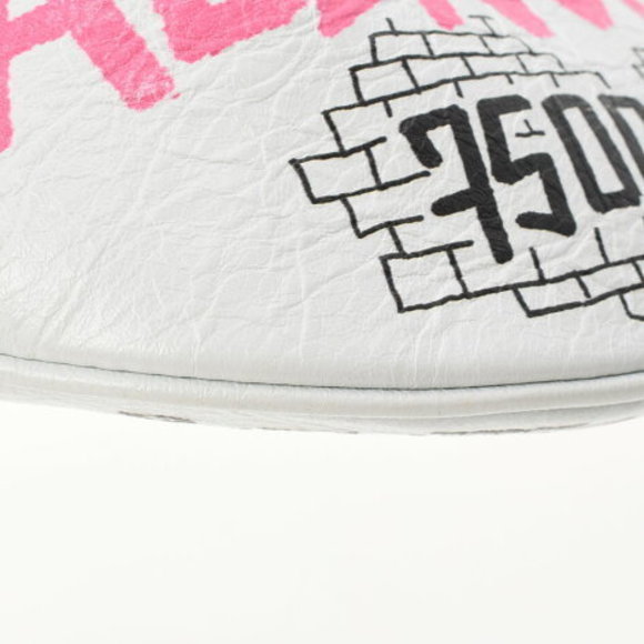 BALENCIAGA Graffiti Svenia Belt Bag White Calf Body - Picture 5 of 12